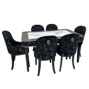 Black Gold Marble Dining Set