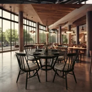 Black Round Dining Set