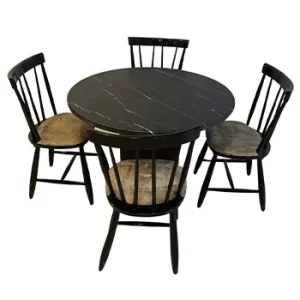Black Round Dining Set
