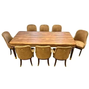Elegant Brown Dining Table Set