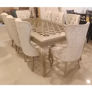 Luxury Dining Table Set with 8 Chairs