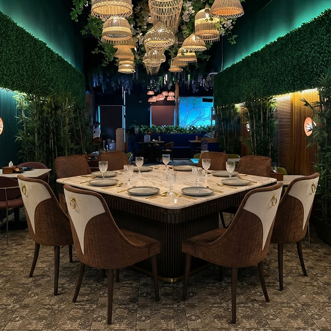 Luxury Marble Dining Table Set - Image 2