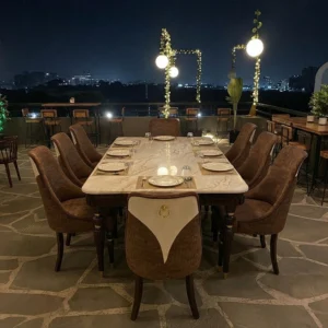 Luxury Marble Dining Table Set