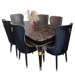 Luxury Marble Top Dining Table Set