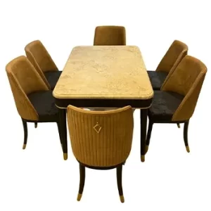 Luxury Rectangular Marble Dining Set