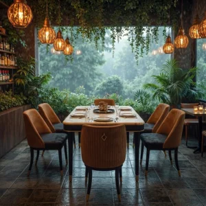 Luxury Rectangular Marble Dining Set