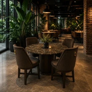 Luxury Round Marble Dining