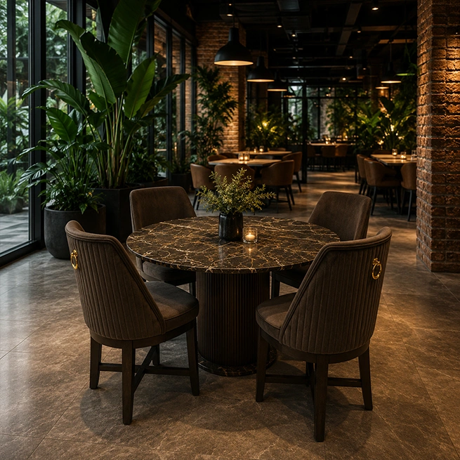 Luxury Round Marble Dining