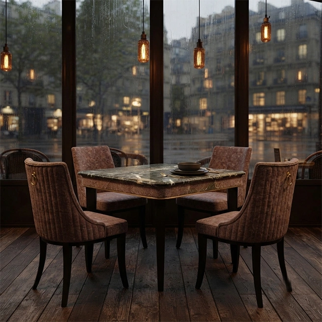 Luxury Square Marble Dinin