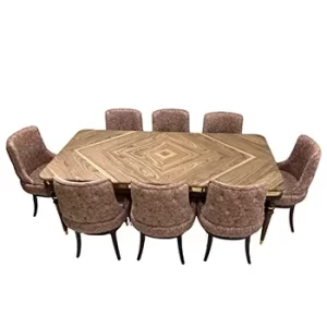 Luxury Wooden Dining Table Set with 8 Chairs