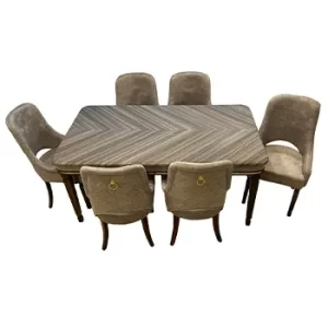 Modern Beige Dining Table Set