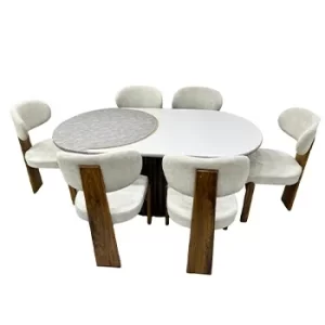 Modern Oval Marble Dining Set